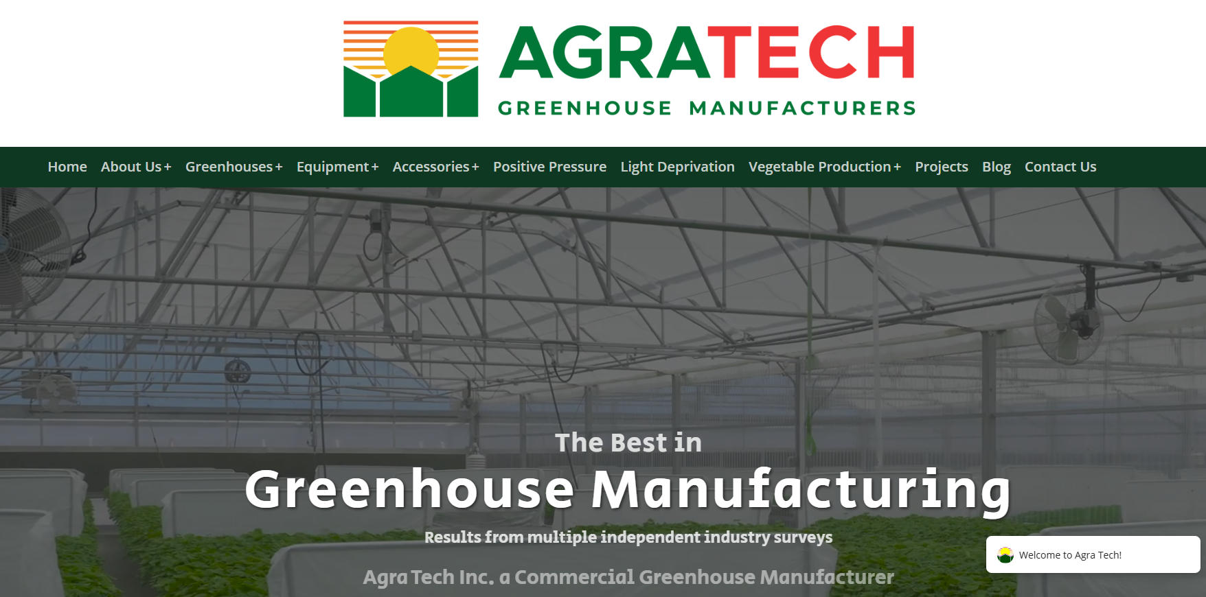 Agra Tech greenhouse manufacture