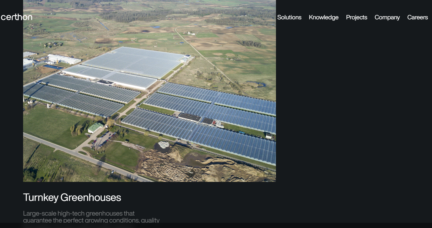 Certhon greenhouse manufacture