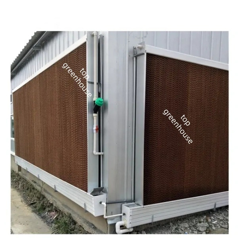Greenhouse Cooling System With Wet Curtain Pad