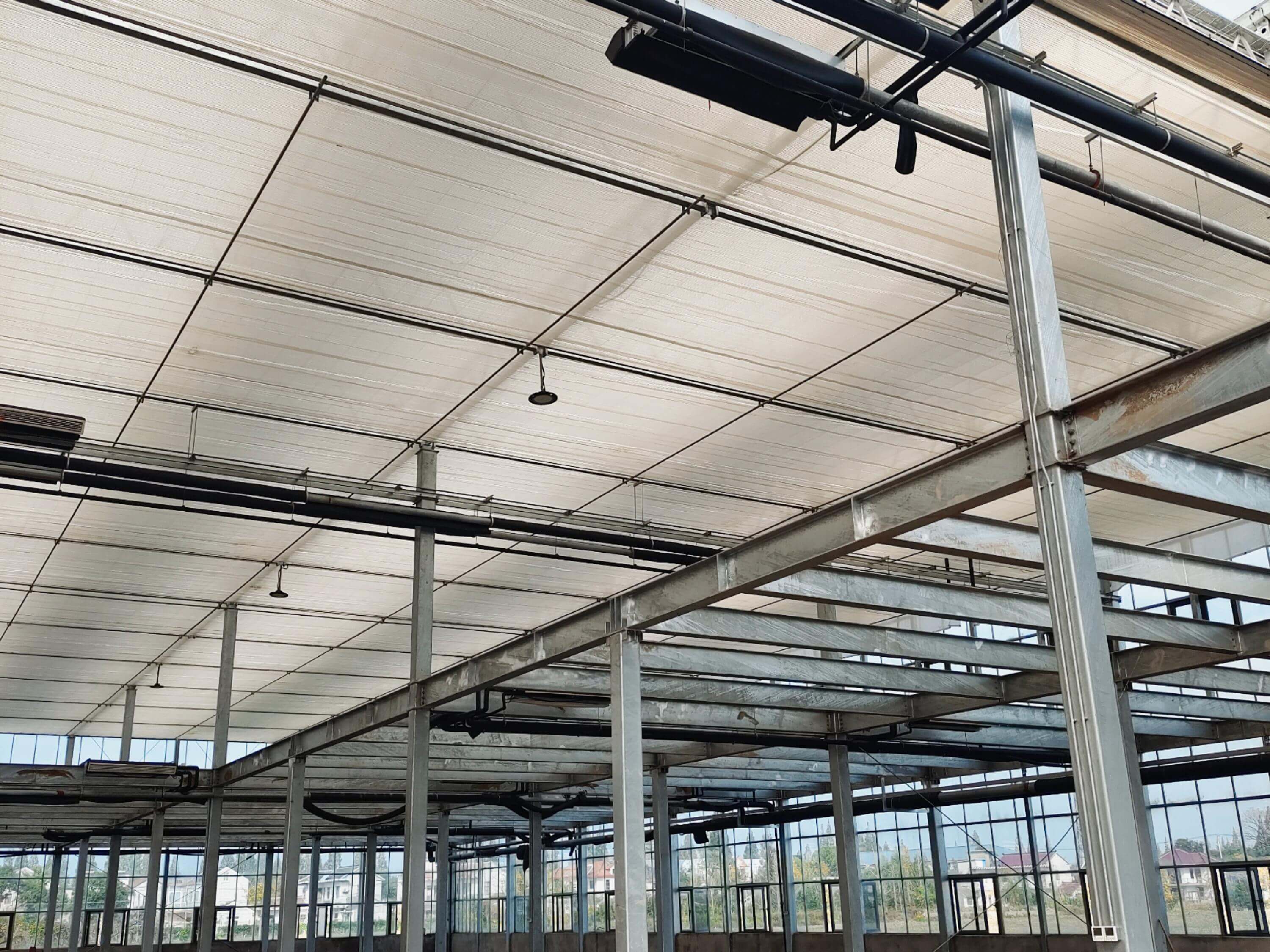 Open Structure Aluminum Screen Shade Netting For Greenhouse 
