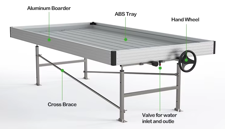 greenhouse rolling bench